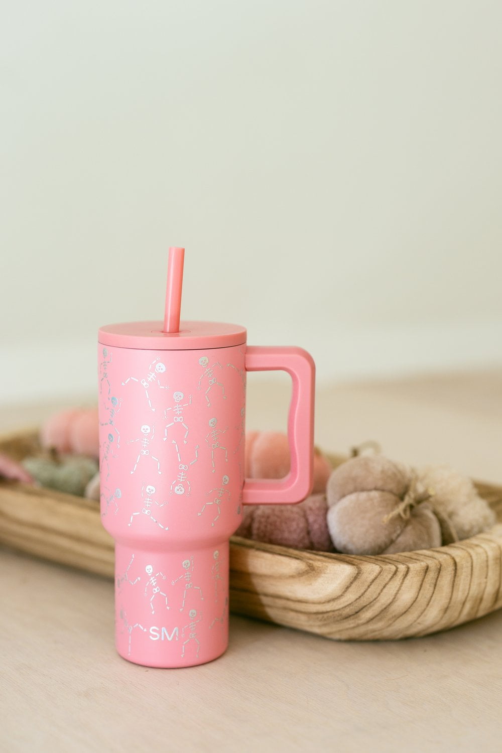 Simple Modern 30 fl oz Insulated Stainless Steel Trek Tumbler with Straw Lid | Seaglass Sage and Cream Checkmate