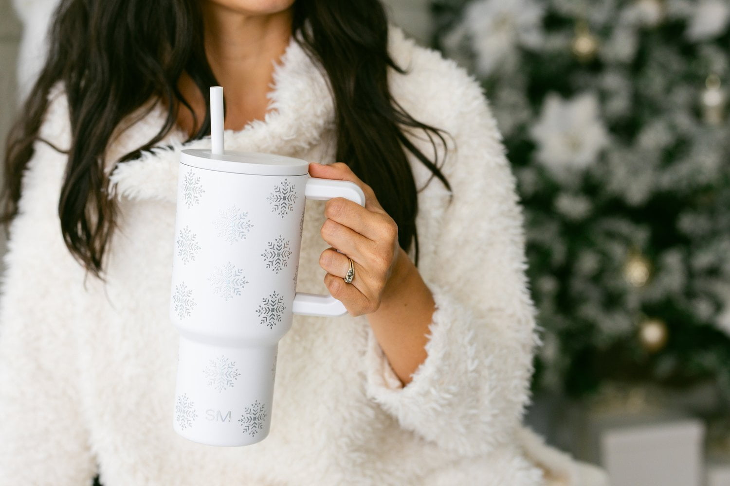 Simple Modern 30 fl oz Insulated Stainless Steel Trek Tumbler with Straw Lid | Seaglass Sage and Cream Checkmate
